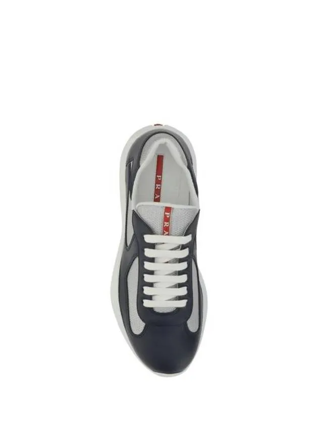 America's Cup Leather Low Top Sneakers Silver Navy