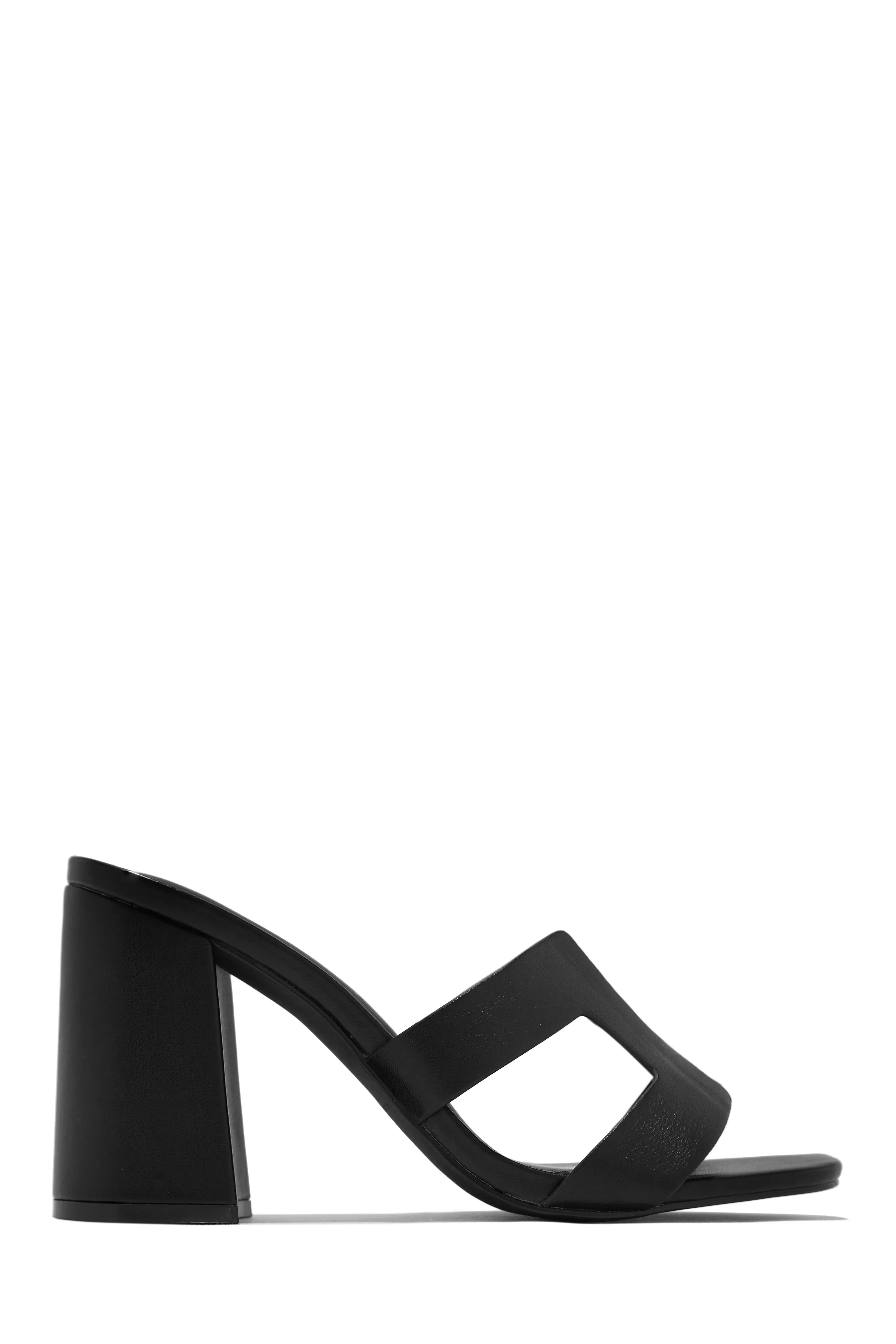 Bianka Block Mid Heels - Black