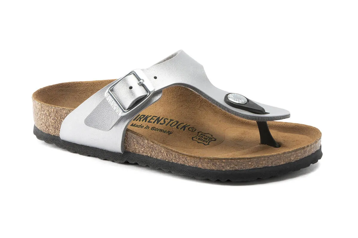 Birkenstock Gizeh N Metallic Silver Birko-Flor Kids