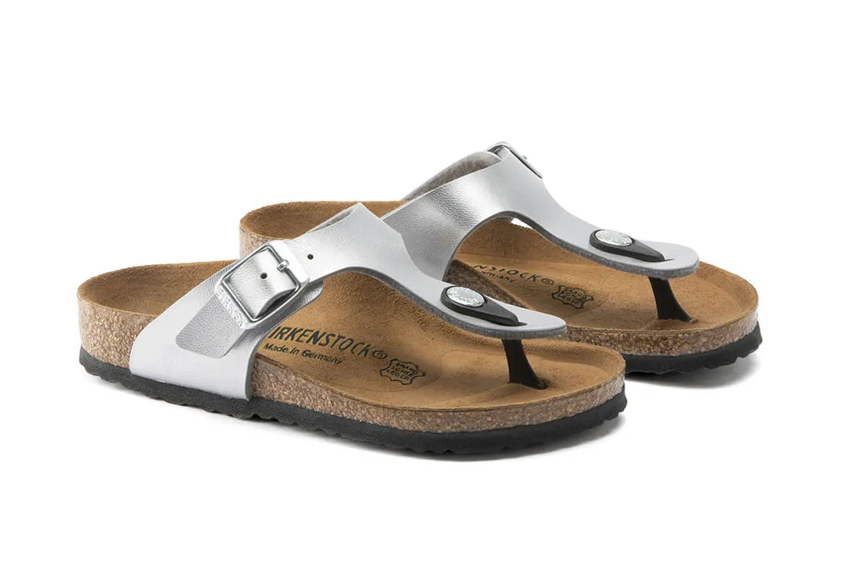 Birkenstock Gizeh N Metallic Silver Birko-Flor Kids