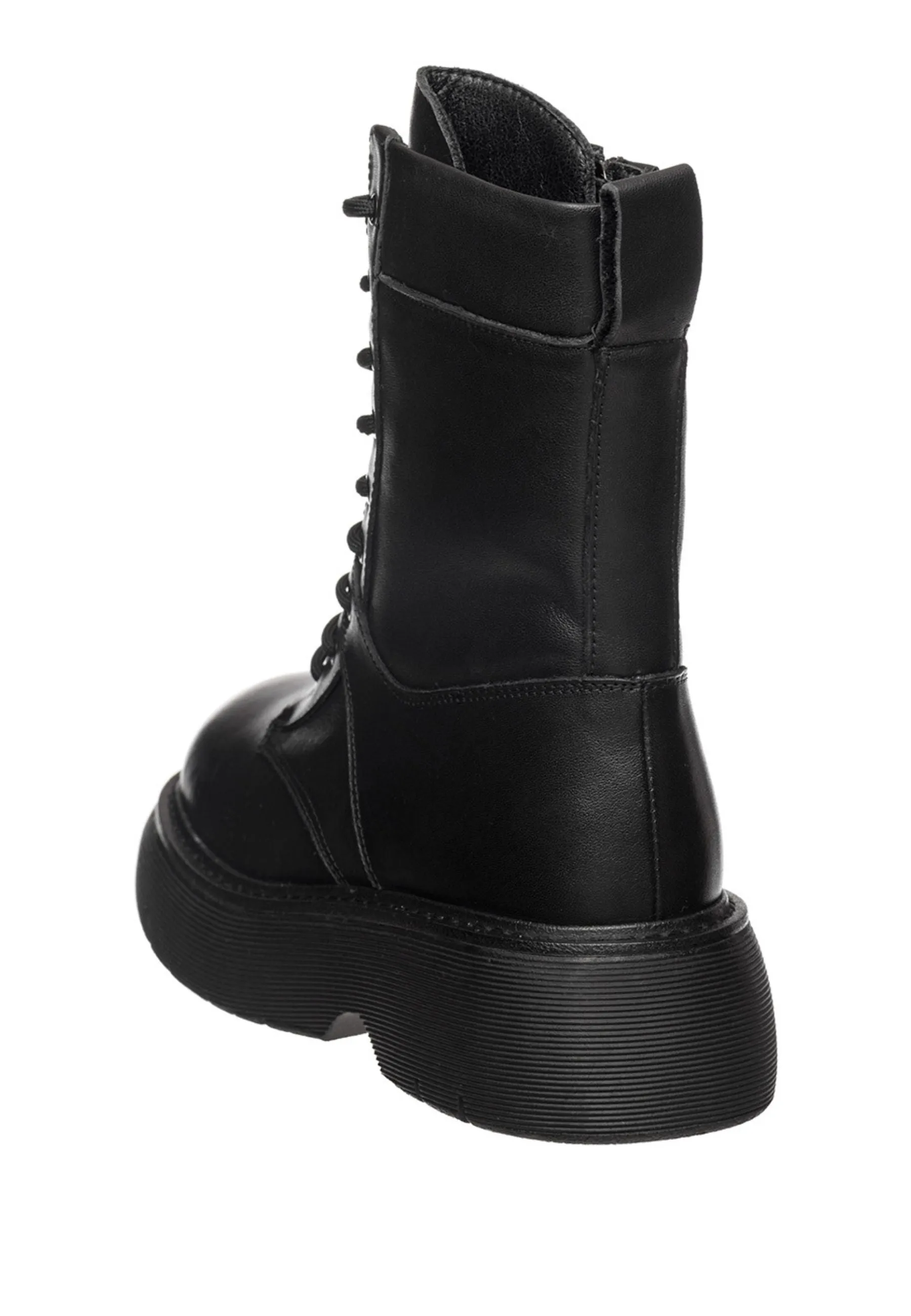 Black Lace-Up Platform Boots - Stylish & Comfortable Women’s Footwear