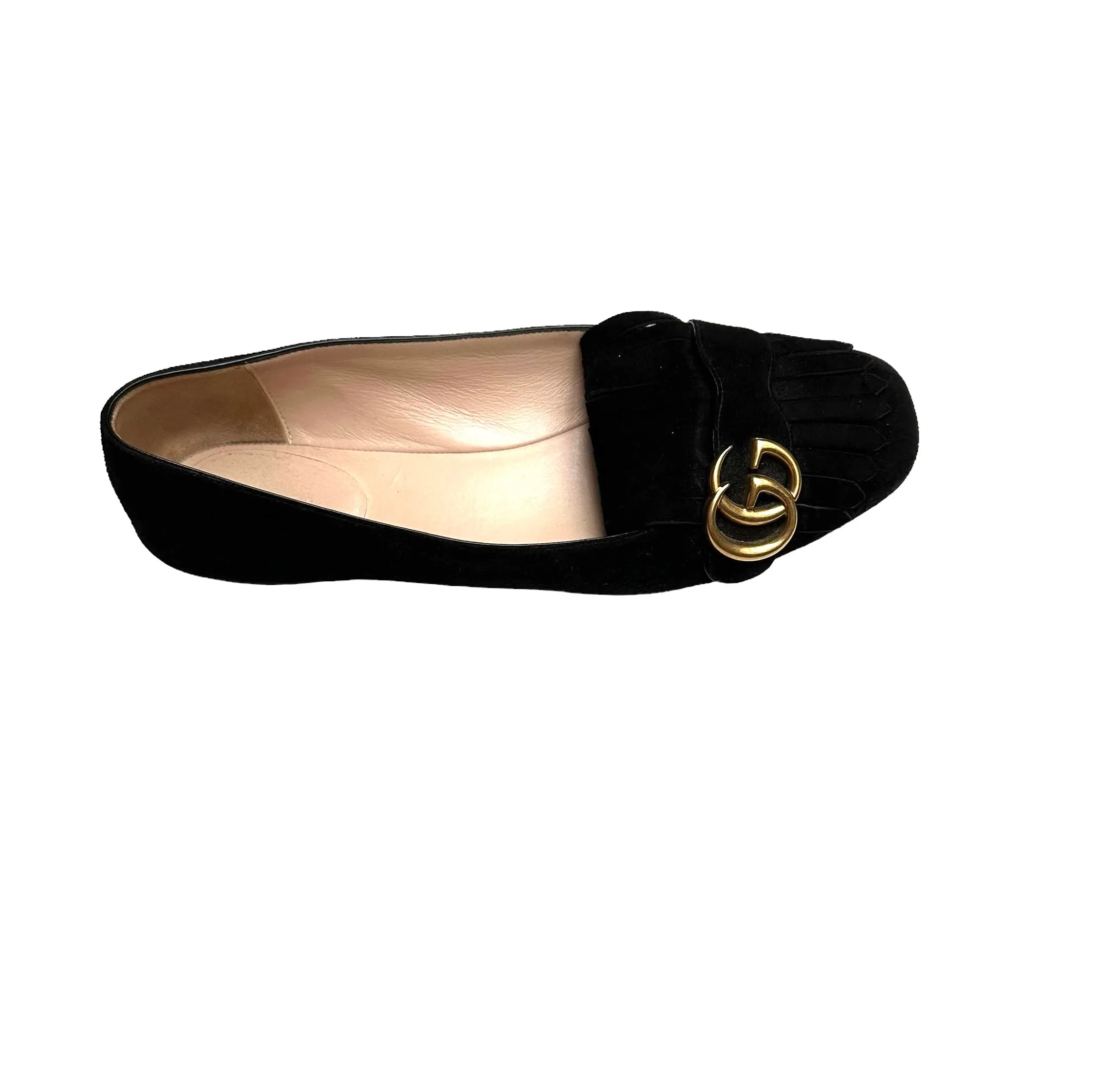 Black Suede Marmont Flats - 9