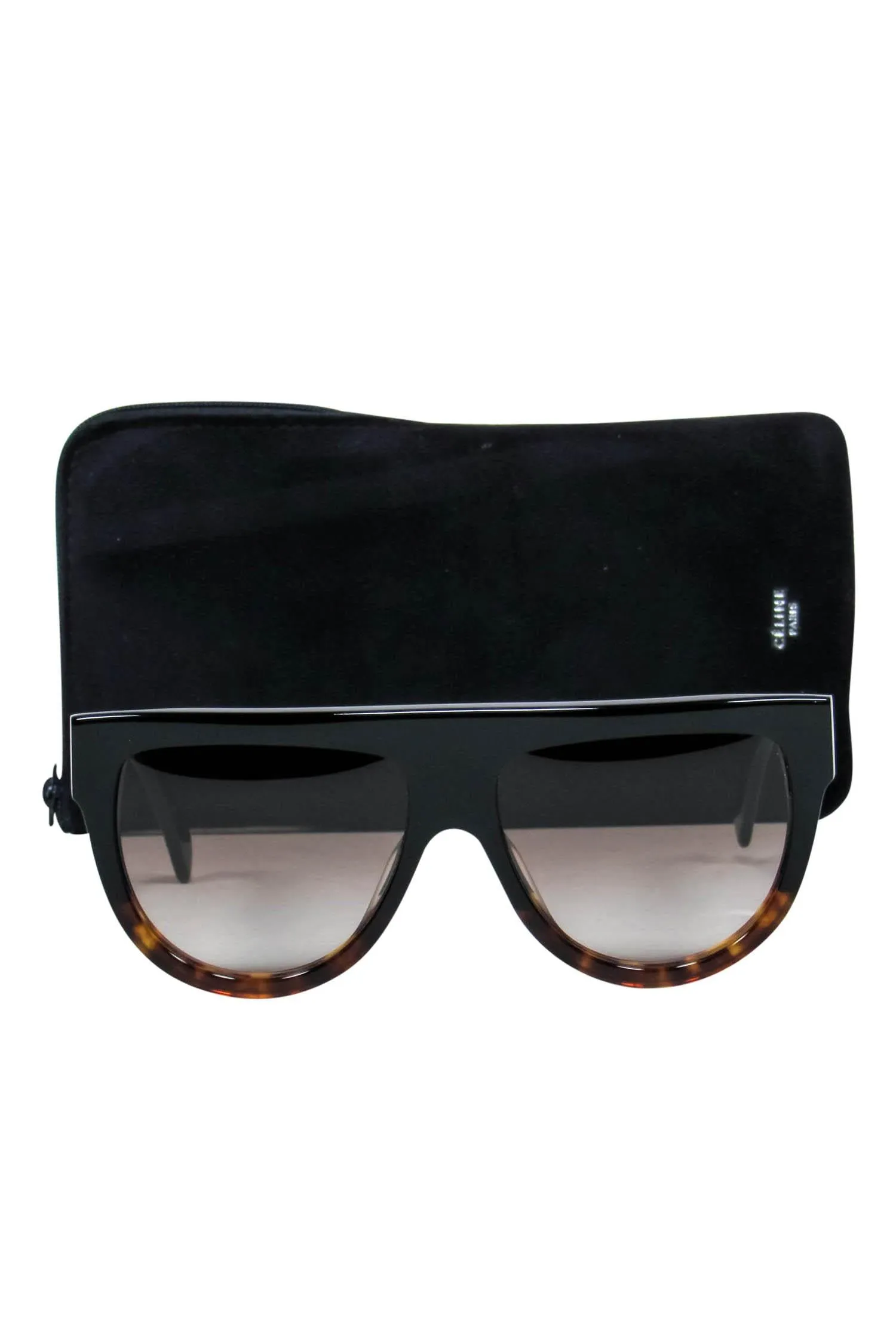 Celine - Black & Brown Gradient Shield-Style Sunglasses