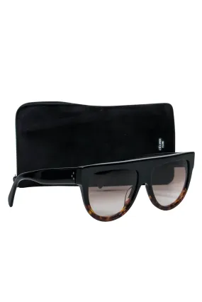 Celine - Black & Brown Gradient Shield-Style Sunglasses