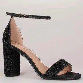 Charlton Block Heeled Sandal - Black