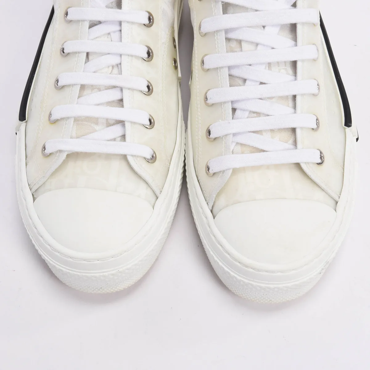 Dior White Oblique Canvas B23 Low Top Sneakers 41