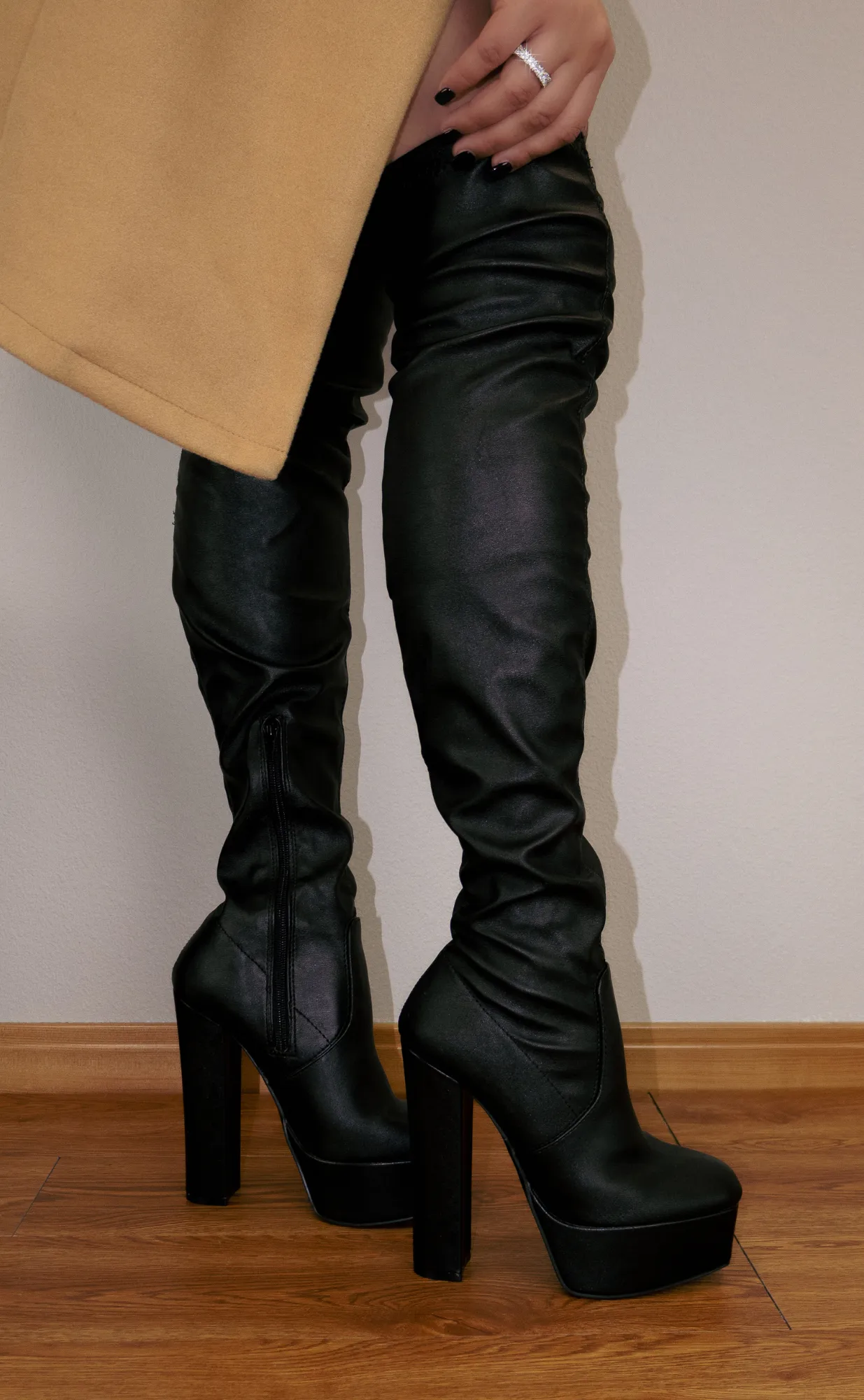 Dossy - Over The Knee Platform High Heel Boots