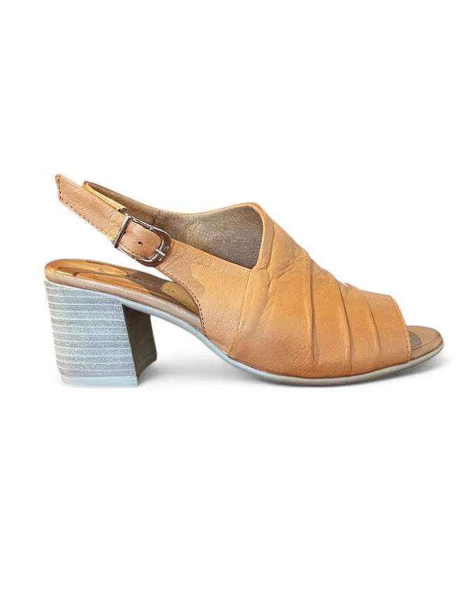 Edwina Heels Tan Leather