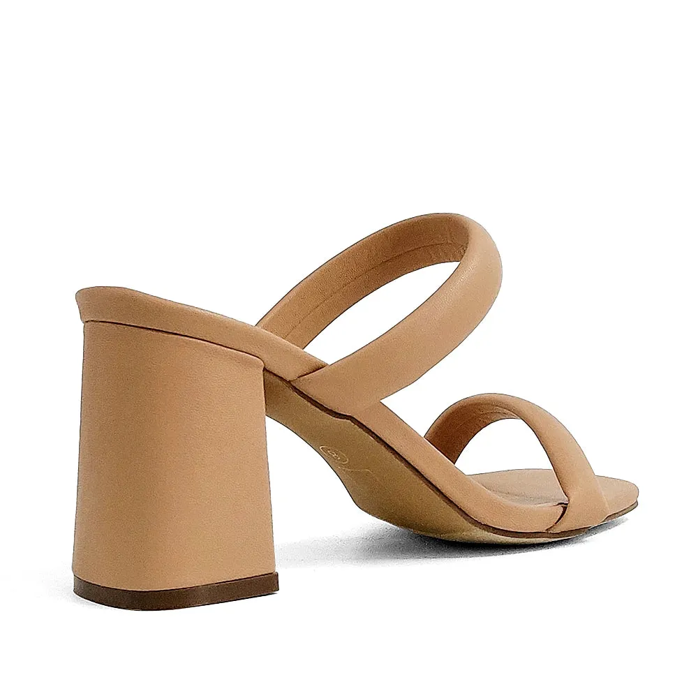 Farah - Nude Block Heel