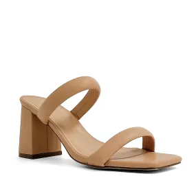 Farah - Nude Block Heel