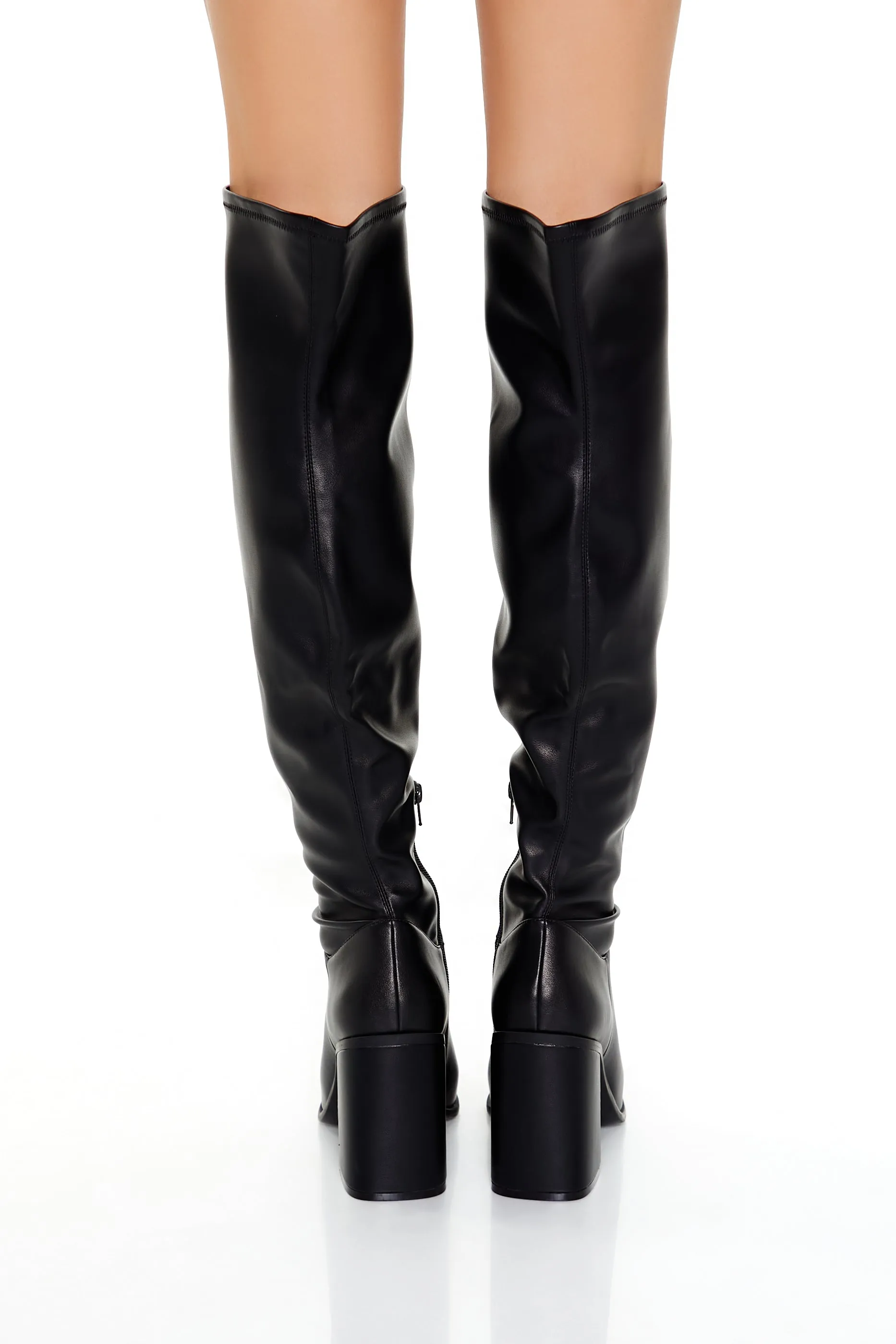 Faux Leather Over-the-Knee Boots