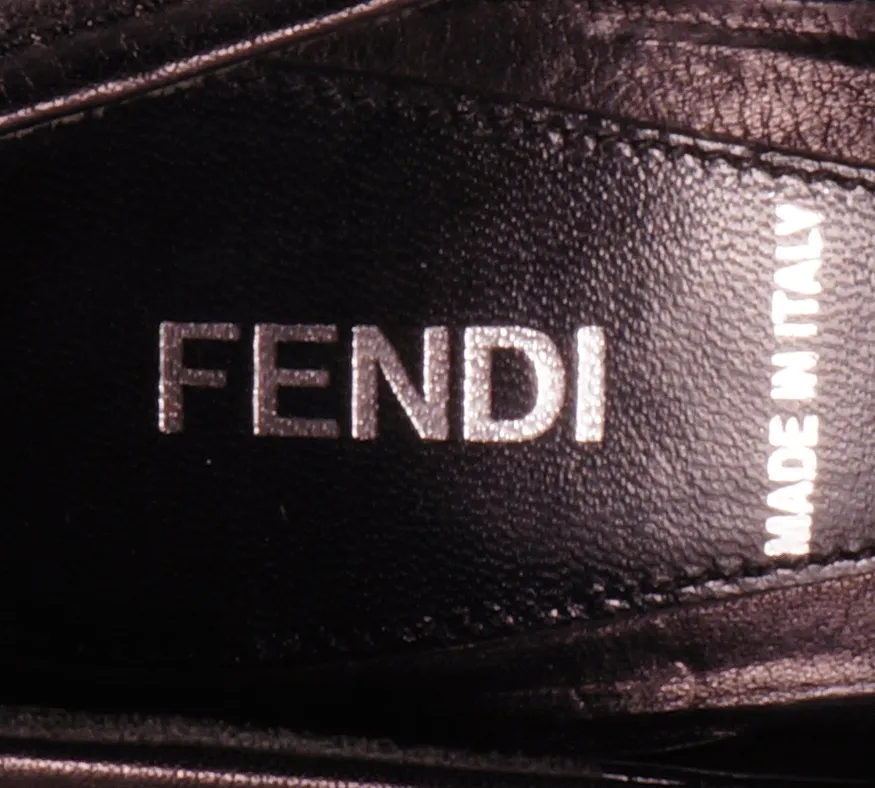 FENDI ZUCCA ROUND-TOE PUMPS