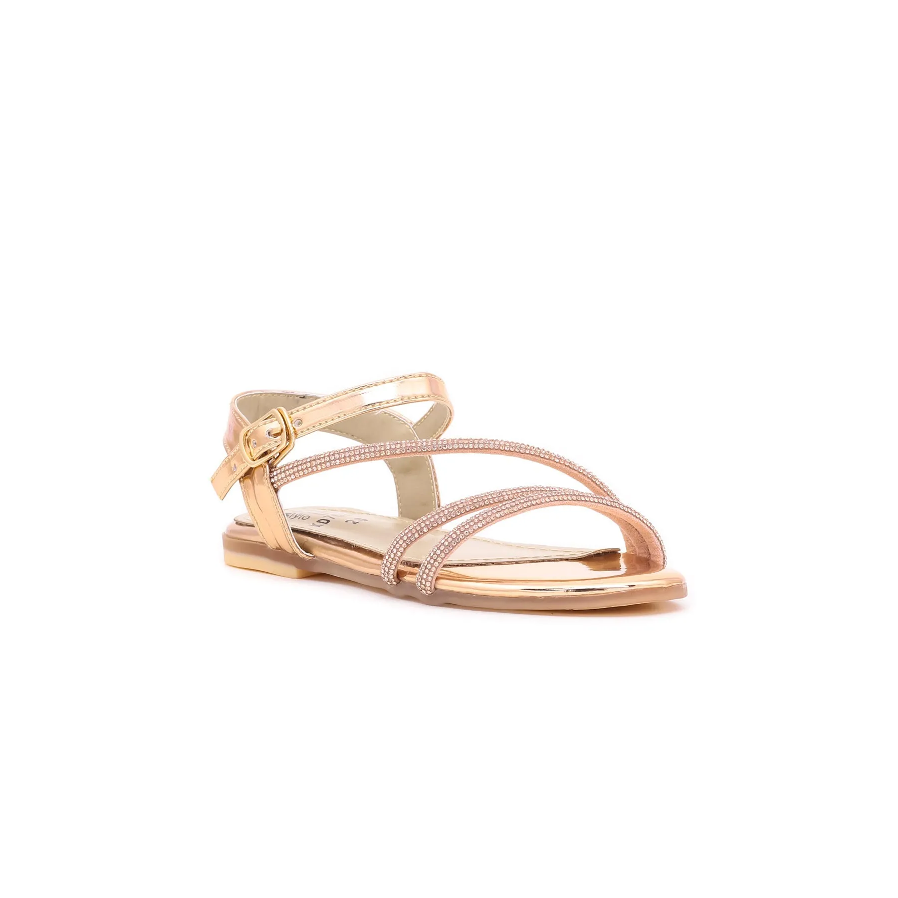 Girls Champagne Fancy Sandal KD7678