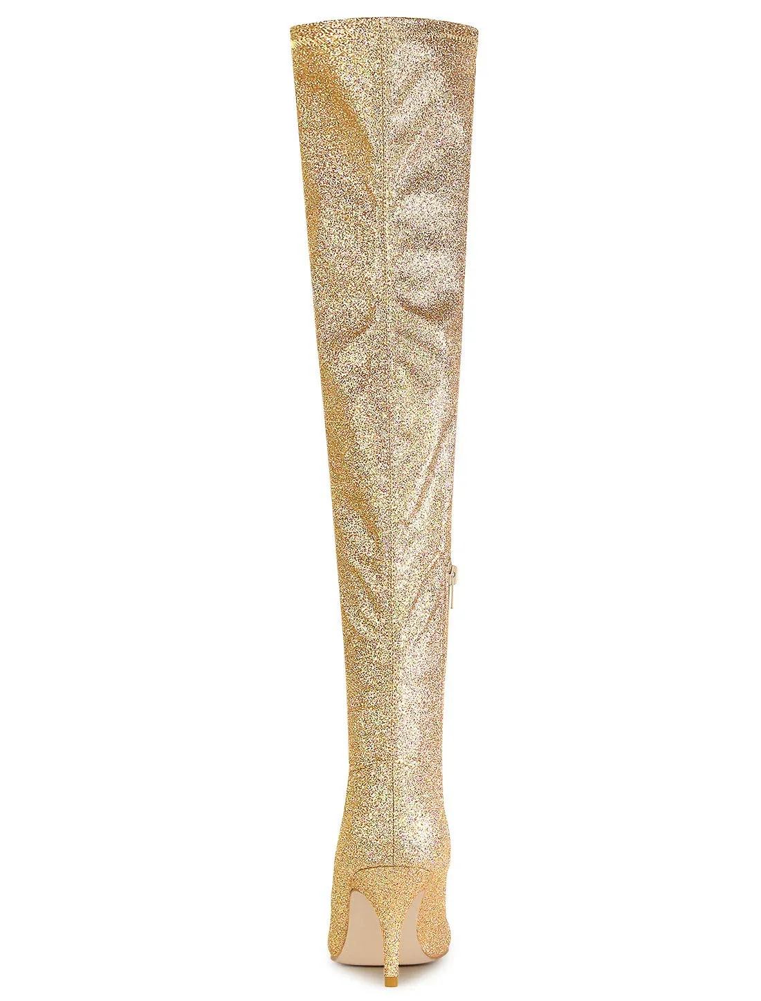 Gold Stylish Glitter Over The Knee Boots