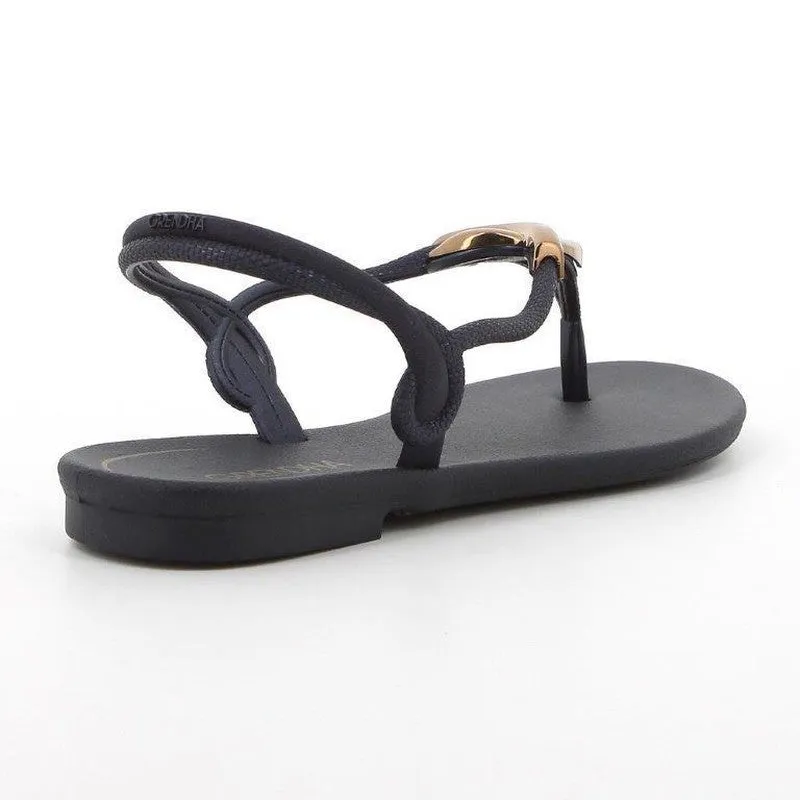 Grendha Slingback Thong Slip On - Navy