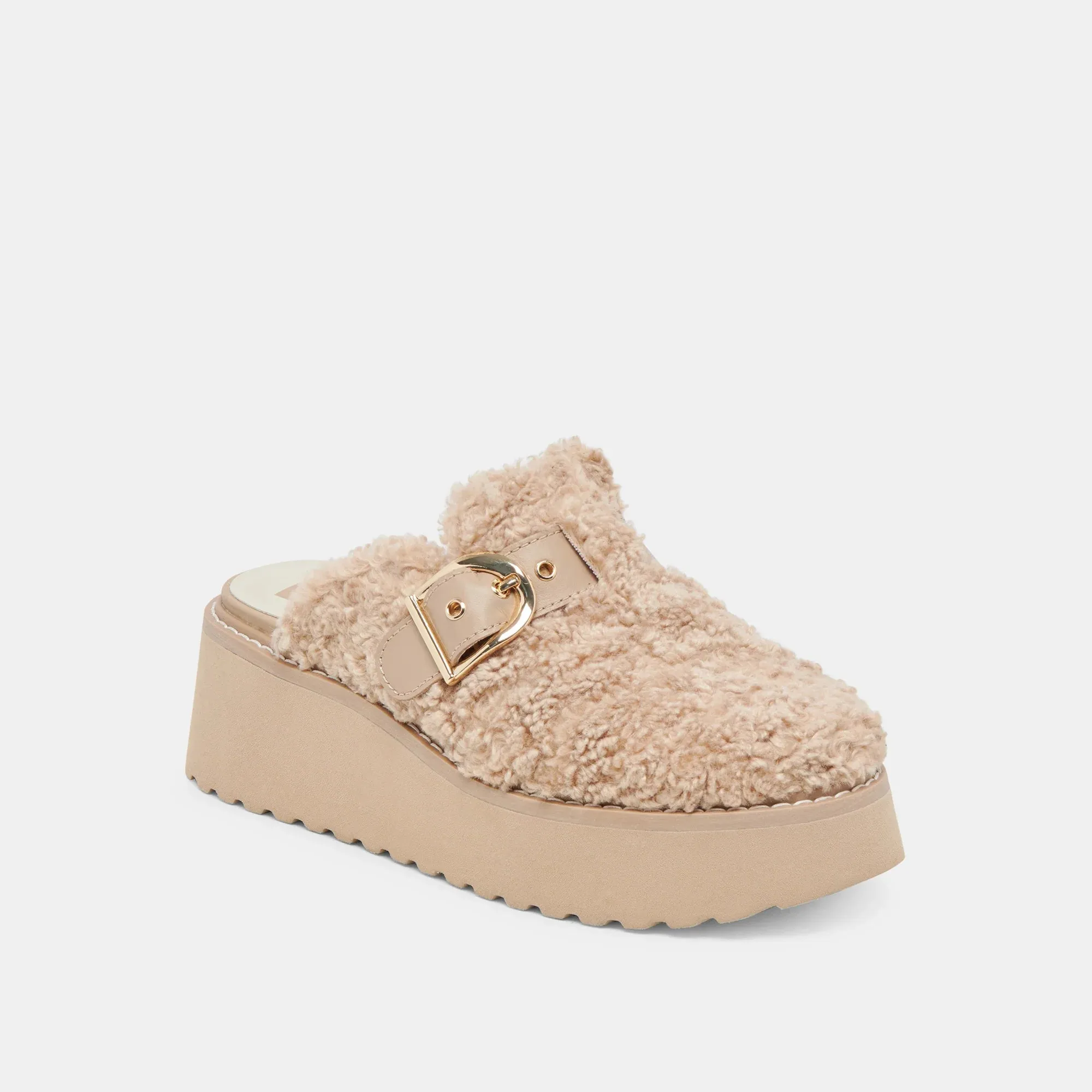 Lelani Plush Flats - Natural Plush