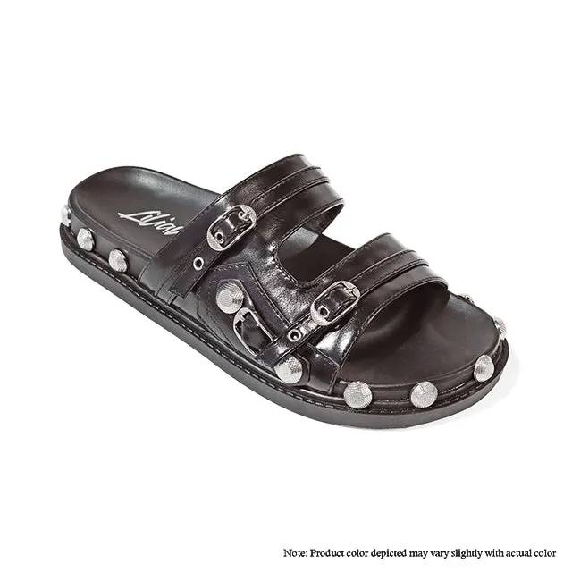 MEIZI-1 STUD SANDAL - BLACK