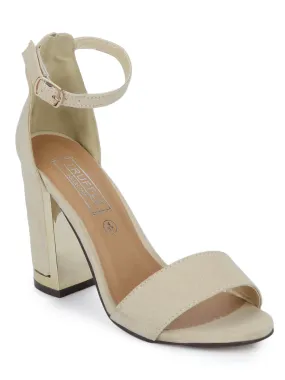 Nude Micro Double Colored Perspex Block Heels