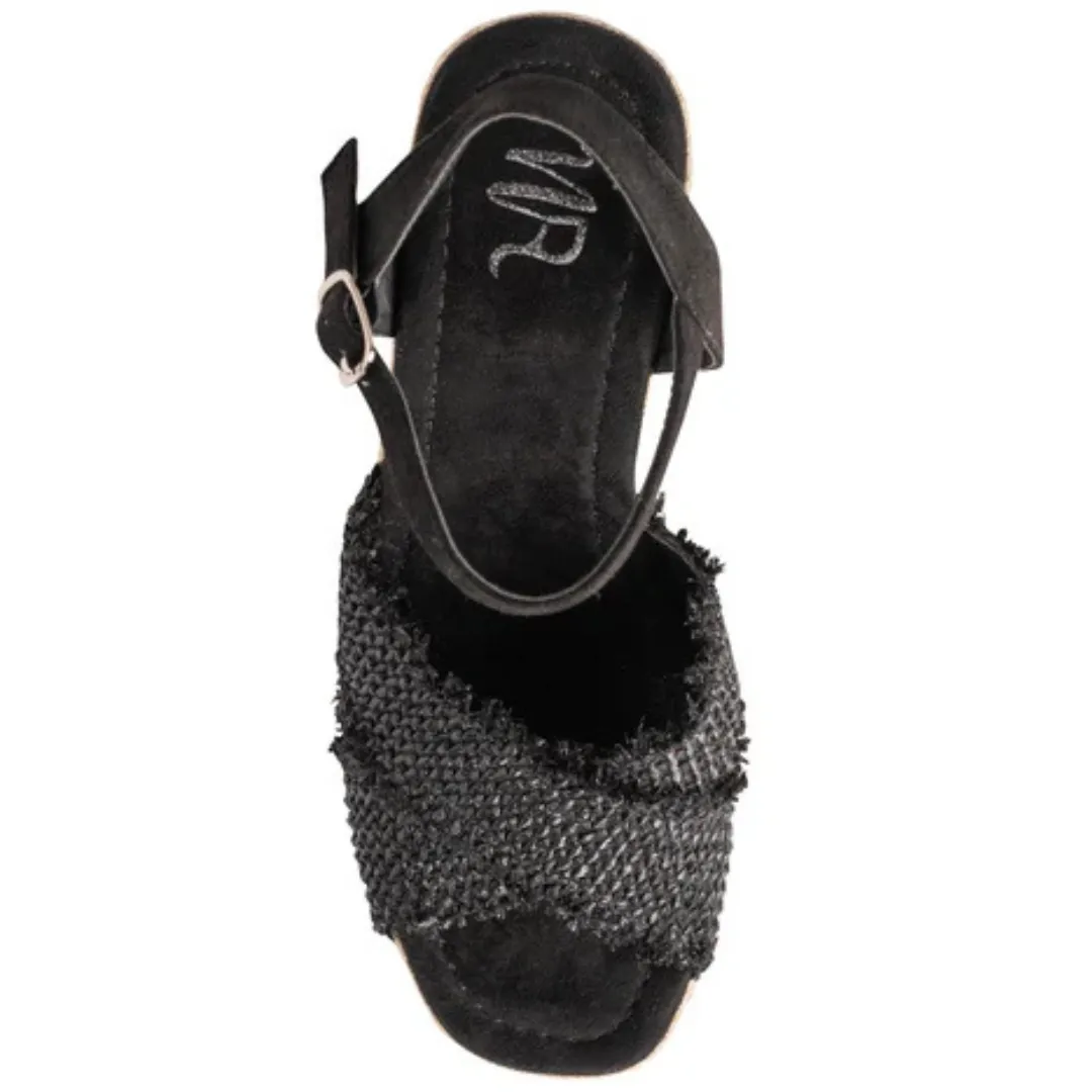 Online Exclusive | Elinor Wedge with Ankle Strap in Black