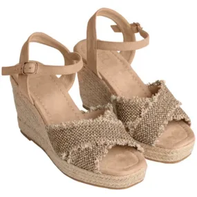 Online Exclusive | Elinor Wedge with Ankle Strap in Taupe