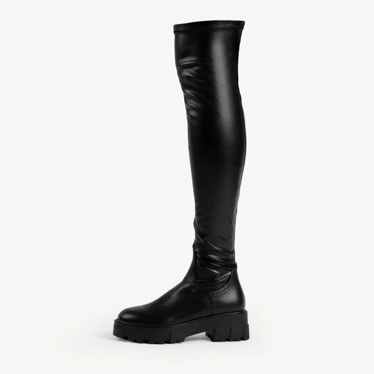 RAID Delia Over the Knee Boot in Black