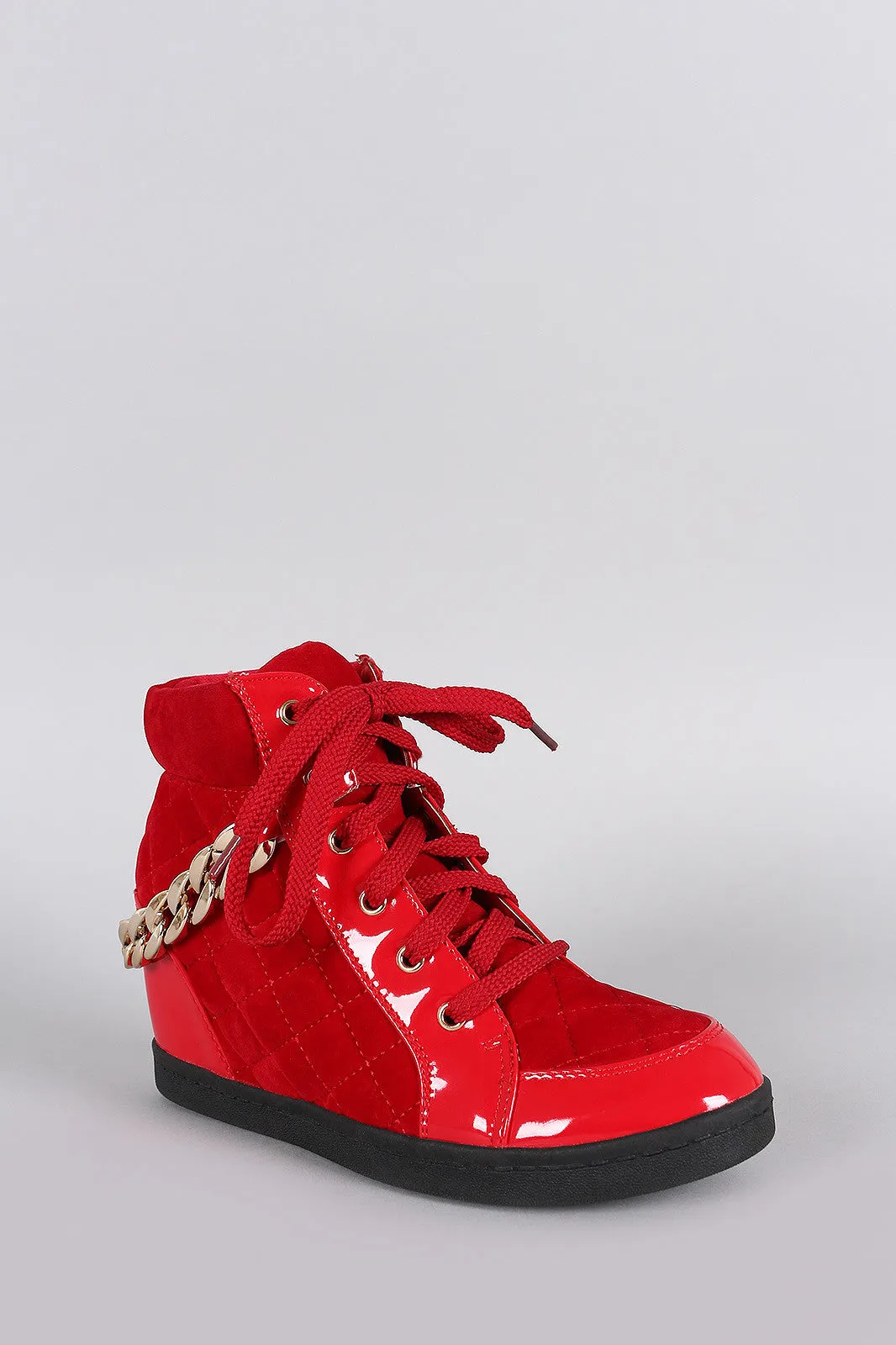 Street Style Rear Chain High Top Sneaker