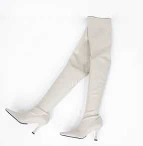 Trap Ruched Over The Knee Boots