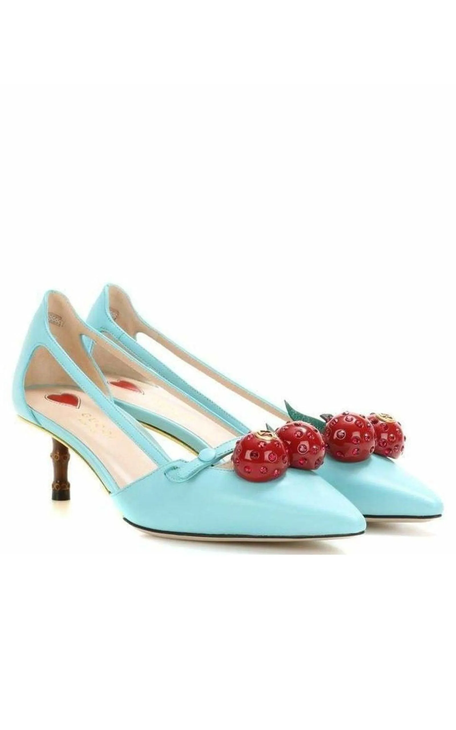 Unia Aqua Cherry Leather Slingback