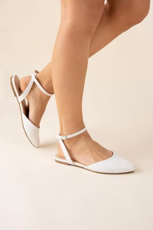 Womens Shoes Linden Ankle Strap Flats